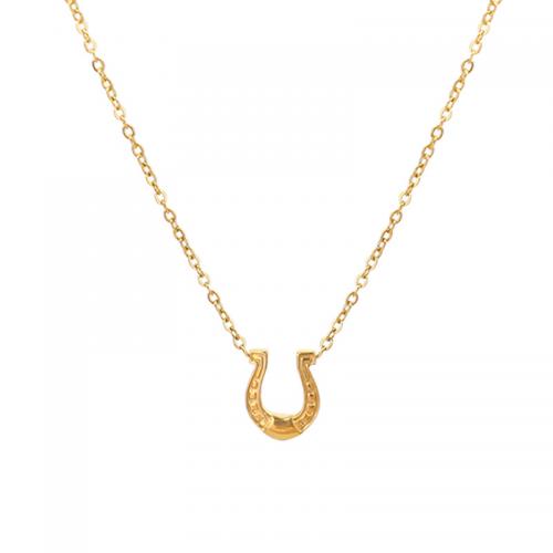 Titanstahl Halskette, mit Verlängerungskettchen von 6.5cm, Modeschmuck & für Frau, goldfarben, frei von Nickel, Blei & Kadmium, Länge:ca. 42 cm, verkauft von PC