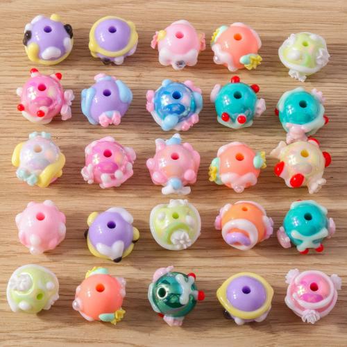 Plastic Beads, stoving varnish, random style & DIY, 18x14mm, Approx 5PCs/Bag, Sold By Bag