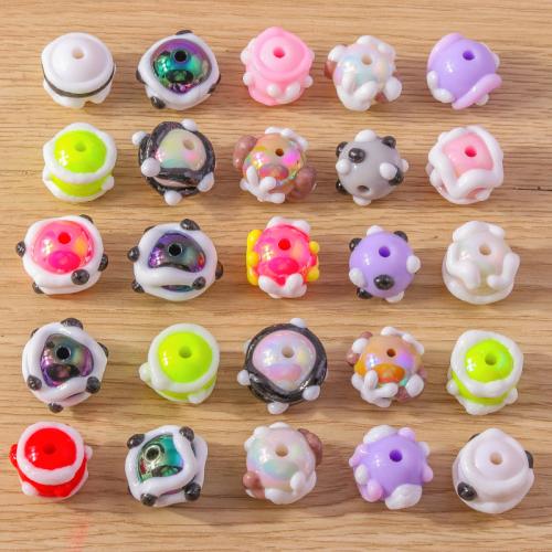 Plastic Beads, stoving varnish, random style & DIY, 22x15mm, Approx 5PCs/Bag, Sold By Bag