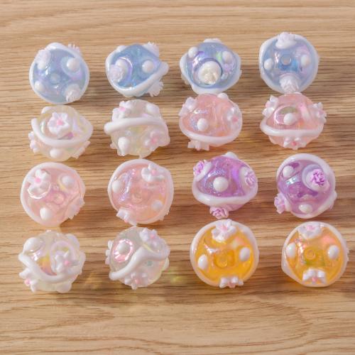 Plastic Beads, stoving varnish, random style & DIY, 20x17mm, Approx 5PCs/Bag, Sold By Bag