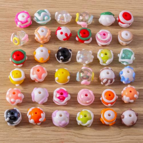 Perles en plastique, vernis au four, envoyé au hasard & DIY, 17x15mm, Environ 5PC/sac, Vendu par sac