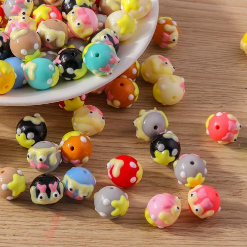 Plastic Beads, stoving varnish, random style & DIY, 15x15mm, Approx 5PCs/Bag, Sold By Bag