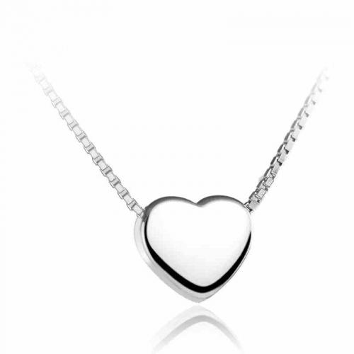 925 Sterling Silver Necklaces with 5.5cm extender chain Heart fashion jewelry & for woman nickel lead & cadmium free Length Approx 40 cm Sold By PC