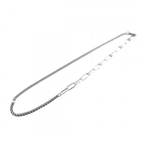 Ожерелье из нержавеющей стали , Нержавеющая сталь 304, ювелирные изделия моды & Мужская, 4mm, длина:Приблизительно 54.5 см, продается PC