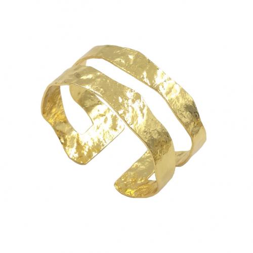 Bracelets en laiton, Placage de couleur d'or, Réglable & bijoux de mode & pour femme, protéger l'environnement, sans nickel, plomb et cadmium, Diamètre intérieur:Environ 59mm, Vendu par PC