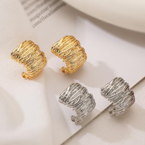 Brass Stud Earring, plated, fashion jewelry, more colors for choice, nickel, lead & cadmium free, 16x17mm, Sold By Pair