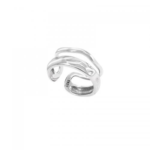 925 Sterling Silver Finger Rings, polished, different styles for choice & for woman, silver color, Sold By PC