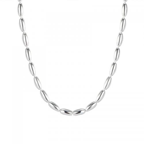 Sterling Silber Halsketten, 925 Sterling Silber, mit Verlängerungskettchen von 5CM, poliert, für Frau, Silberfarbe, Länge:ca. 40 cm, verkauft von PC