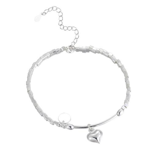 925 Sterling Silver Bangle Bracelet with 5CM extender chain polished for woman silver color Length Approx 15.5 cm Sold By PC