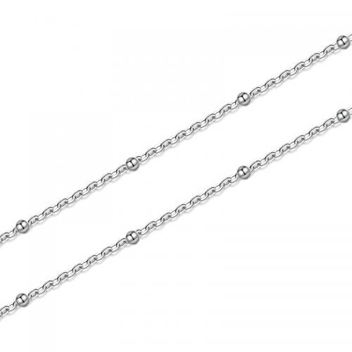 Sterling Silber Halsketten, 925 Sterling Silber, mit Verlängerungskettchen von 5CM, poliert, verschiedene Stile für Wahl & für Frau, keine, Länge:ca. 40 cm, verkauft von PC
