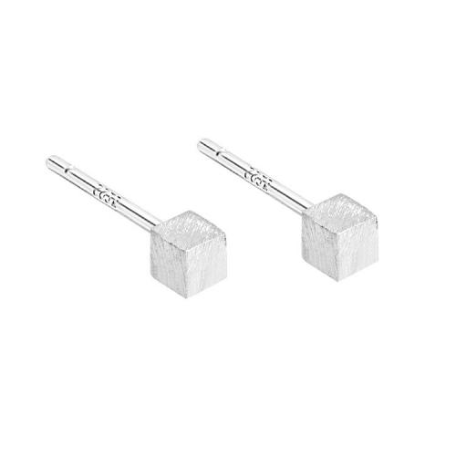 925 Sterling Silver Stud Earrings polished & for woman silver color Sold By Pair