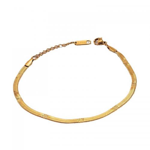 Stainless Steel Jewelry Bracelet 304 Stainless Steel plated Unisex golden Sold By PC