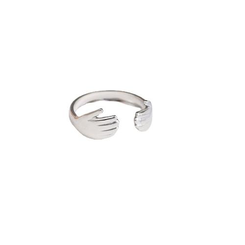 Titantium Steel Finger Ring, Titanium Steel, csiszolt, egynemű & különböző stílusokat a választás, ezüst, Által értékesített PC