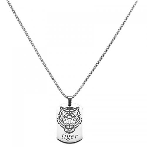 Stainless Steel Jewelry Necklace, 304 Stainless Steel, plated, Unisex, silver color, Length:60 cm, Sold By PC