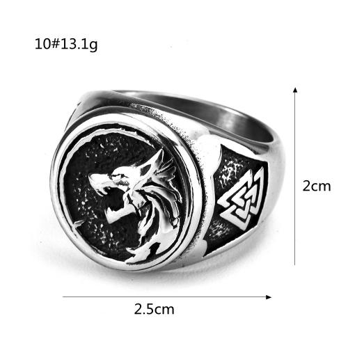 Titan Edelstahl Ringe, Titanstahl, poliert, unisex & verschiedene Größen vorhanden, Silberfarbe, verkauft von PC