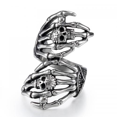 316 Stainless Steel Finger Ring Hand hand polished vintage & for woman & blacken original color US Ring Sold By PC