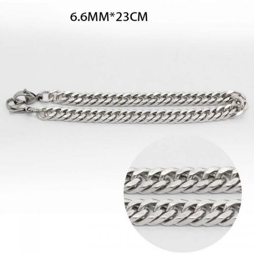 Titanium stål armbånd, mode smykker & Unisex & forskellige stilarter for valg, flere farver til valg, nikkel, bly & cadmium fri, Solgt af PC