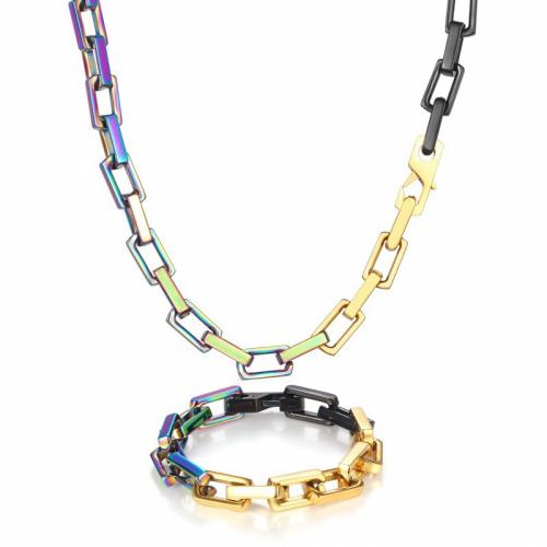 Jewelry Sets Titanium Steel Vacuum Ion Plating fashion jewelry & Unisex nickel lead & cadmium free Sold By PC
