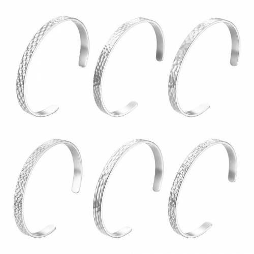 Titanium Steel Bracelet & Bangle, fashion jewelry & Unisex & different styles for choice, more colors for choice, nickel, lead & cadmium free, Inner Diameter:Approx 60mm, Sold By PC
