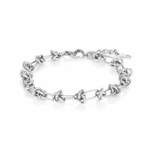 Titanium Steel Bracelet & Bangle, with 5cm extender chain, polished, fashion jewelry & Unisex, original color, nickel, lead & cadmium free, Length:Approx 18 cm, Sold By PC