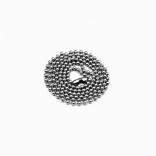 Титановые стали ожерелье, титан, Круглая, ювелирные изделия моды & Мужская, оригинальный цвет, не содержит никель, свинец, 2.40mm, длина:Приблизительно 60 см, продается PC