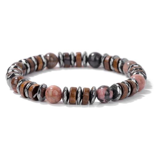 Gemstone Bracelets Natural Stone handmade fashion jewelry & Unisex nickel lead & cadmium free Length Approx 19 cm Sold By PC