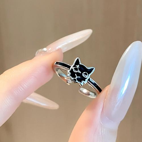 Mässing Finger Ring, mode smycken & olika stilar för val & för kvinna & emalj, nickel, bly och kadmium gratis, Storlek:7, Säljs av PC