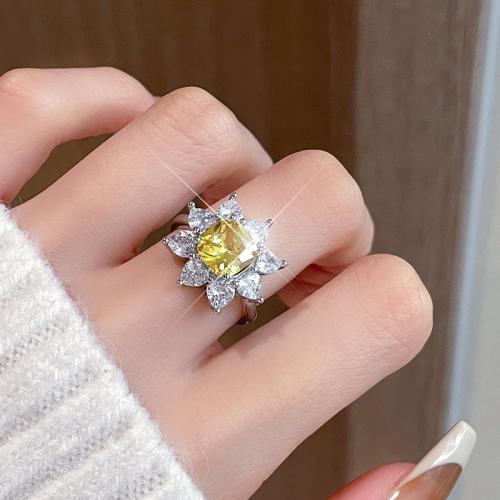 Cubic Zirconia Micro Pave Brass Ring fashion jewelry & micro pave cubic zirconia & for woman nickel lead & cadmium free US Ring Sold By PC