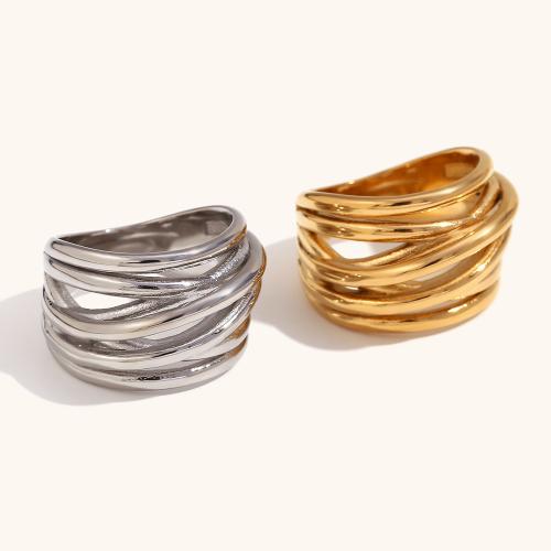 Vinger Ring in edelstaal, 316L roestvrij staal, mode sieraden & verschillende grootte voor keus & voor vrouw, meer kleuren voor de keuze, Verkocht door PC
