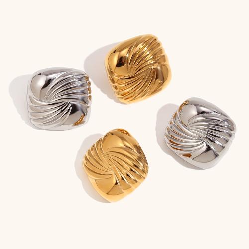 Stainless Steel Stud Earrings 316L Stainless Steel Vacuum Ion Plating fashion jewelry & for woman 25.20mm Sold By Pair