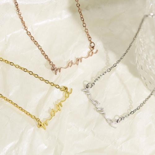 Stainless Steel Jewelry Necklace, 304 Stainless Steel, fashion jewelry & for woman, more colors for choice, 27x4mm, Length:Approx 42 cm, Sold By PC