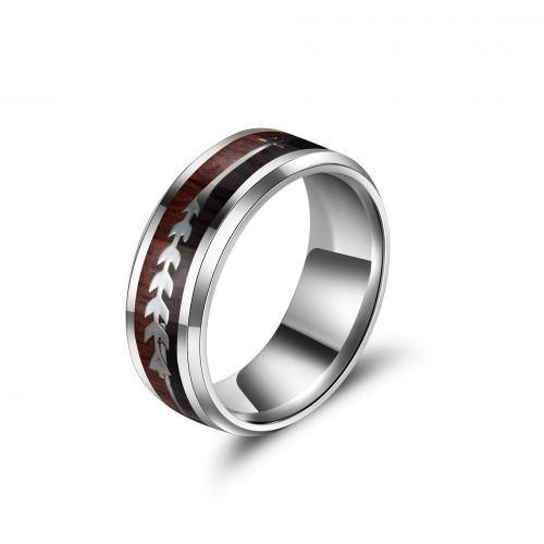 Vinger Ring in edelstaal, 304 roestvrij staal, mode sieraden & verschillende grootte voor keus & voor de mens, zilver, Verkocht door PC