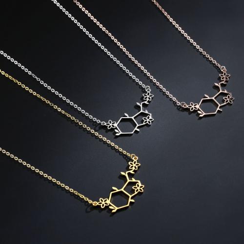 Stainless Steel Jewelry Necklace, 304 Stainless Steel, fashion jewelry & Unisex, more colors for choice, 19x35mm, Length:Approx 45 cm, Sold By PC