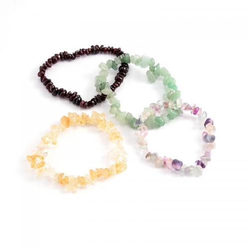 Gemstone Bracelets Elastic Thread with Natural Stone handmade fashion jewelry & for woman Internal 50mm. Approx Sold By Bag
