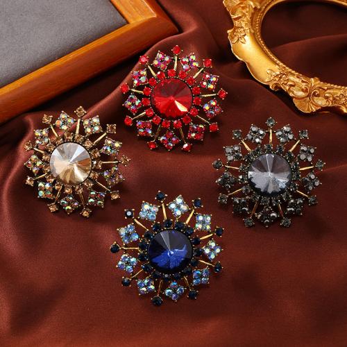 Zinklegering ringen, Zinc Alloy, mode sieraden & voor vrouw & met strass, meer kleuren voor de keuze, nikkel, lood en cadmium vrij, Diameter:1.7cm, Verkocht door PC