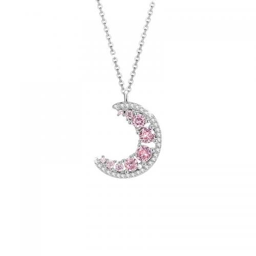 Cubic Zircon Micro Pave 925 Sterling Silver Necklace with 5CM extender chain plated micro pave cubic zirconia & for woman silver color Length Approx 40 cm Sold By PC