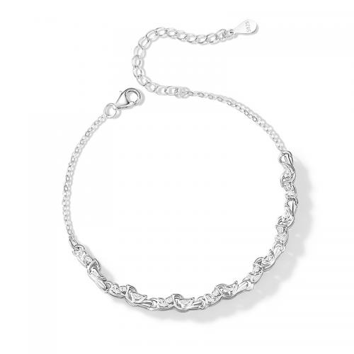 925 Sterling Silver Bangle Bracelet with 4CM extender chain plated for woman silver color Length Approx 16 cm Sold By PC