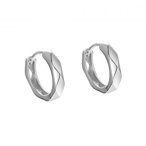 925 Sterling Silver Hoop Earrings, plated, for woman, more colors for choice, Sold By Pair