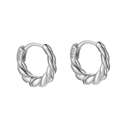 925 Sterling Silver Hoop Earrings plated for woman Sold By Pair