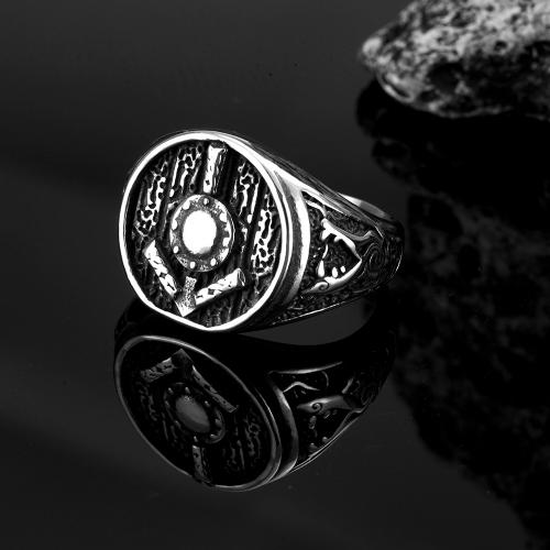 Titantium Steel δάχτυλο του δακτυλίου, Titanium Steel, γυαλισμένο, διαφορετικό μέγεθος για την επιλογή & για τον άνθρωπο, ασήμι, Sold Με PC