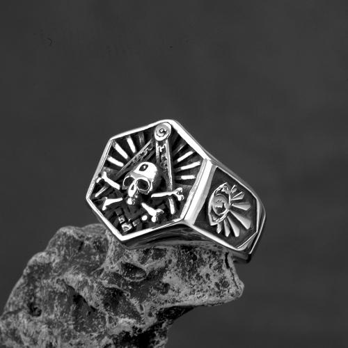 Titantium Steel finger ring, Titan Stål, polerad, olika storlek för val & för människan, silver, Säljs av PC