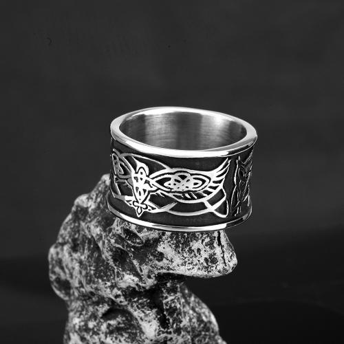 Titanium Steel Finger Ring, polished, different size for choice & for man, silver color, Sold By PC