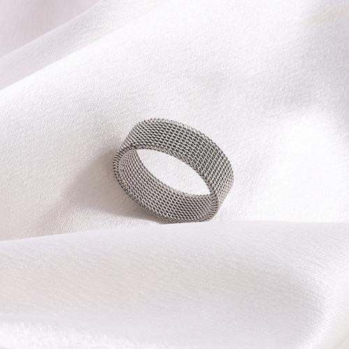 Titanium Steel Finger Ring plated Unisex silver color Sold By PC