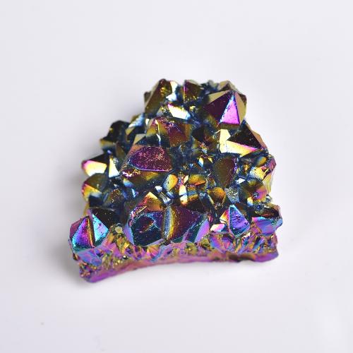 Fashion Decoration Quartz irregular colorful plated druzy style Sold By PC