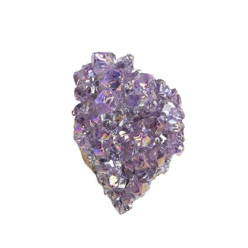 Fashion Decoration Amethyst irregular AB color plated natural & druzy style & DIY Sold By PC