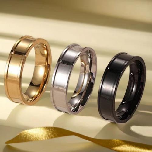 Titanium Steel Finger Ring Vacuum Ion Plating fashion jewelry & Unisex Sold By PC