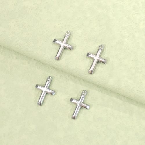 Stainless Steel Cross Pendants, 304 Stainless Steel, polished, fashion jewelry & DIY, original color, 16x24mm, Sold By PC