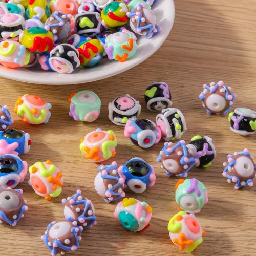Plastic Beads, stoving varnish, random style & DIY, 20x15mm, Approx 5PCs/Bag, Sold By Bag