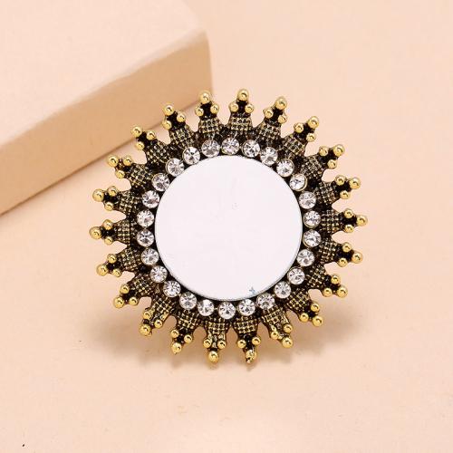 Zinc Alloy Finger Ring plated fashion jewelry & Unisex & with rhinestone nickel lead & cadmium free Sold By PC