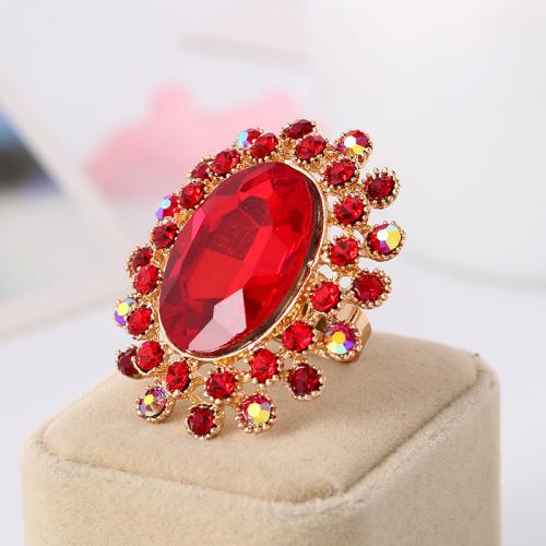 Zinc Alloy Finger Ring fashion jewelry & Unisex & with rhinestone nickel lead & cadmium free Diameter :18mm. Sold By PC
